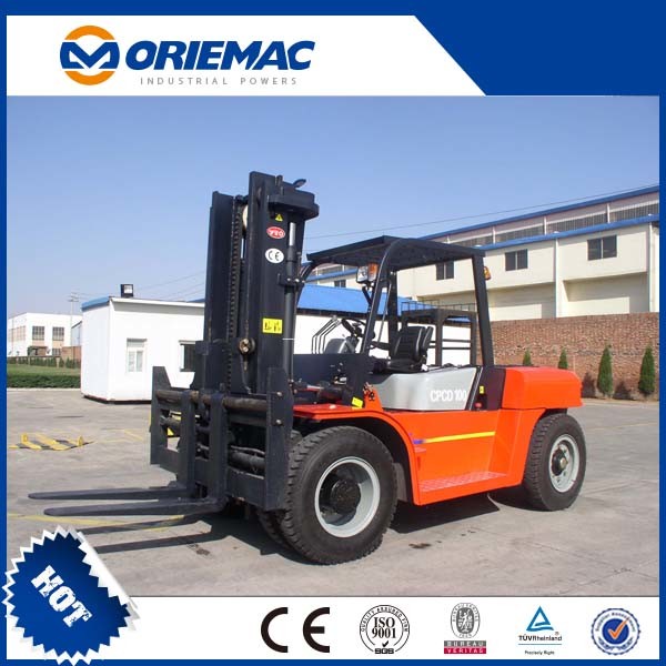 
                China Yto Cpcd100 10 Ton Forklift with Tripple Mast Tower
            