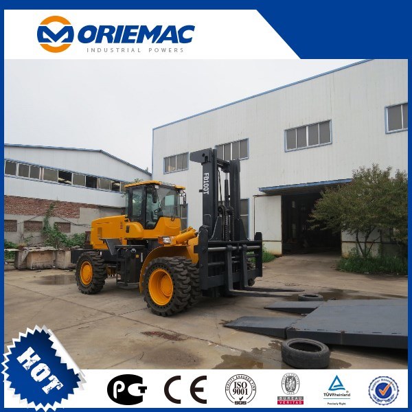 Chinese 10ton Yc100 Hydraulic Rough Terrain Forklift