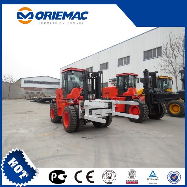 Chinese 4 Ton Rough Terrain Forklift with Tyre Handler on Sale