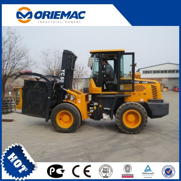 Chinese 6 Ton Yc60 Diesel Rough Terrain Forklift