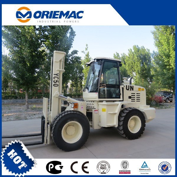 Chinese Hydraulic 5 Ton 4WD Rough Terrain Forklift