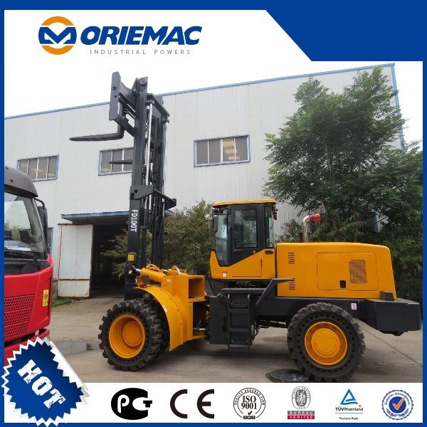 Chinese New 10 Ton 4WD Big Diesel Rough Terrain Forklift