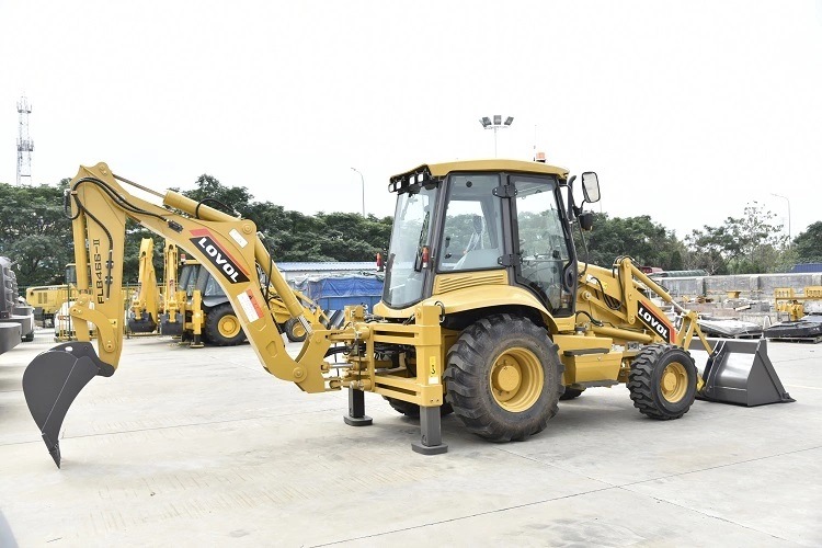 
                Foton Lovol 4X4 ホイールミニ油圧ショベル Digger Flb468 バックホーローダ 販売のため
            