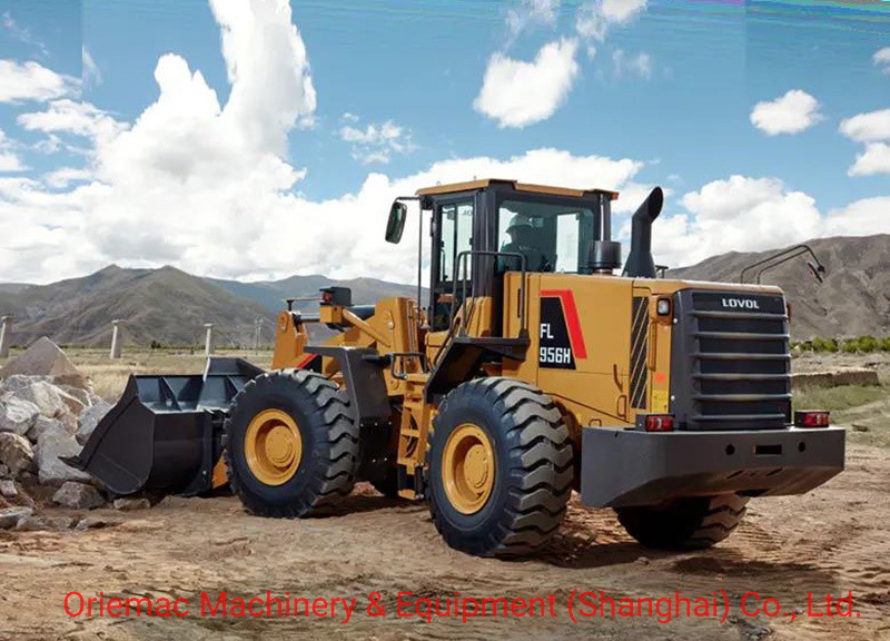 Foton Lovol 5 Ton Wheel Loader FL958h with Rock Bucket in Africa