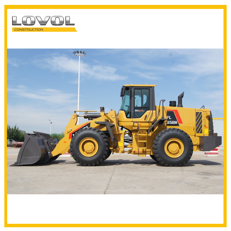 Heavy Duty Mining Wheel Loader Foton Lovol FL958g with 5.5ton Capacity