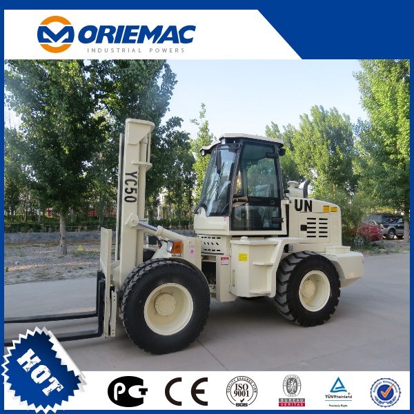 
                Hydraulic Chinese Cheap 5 Ton Rough Terrain Forklift
            