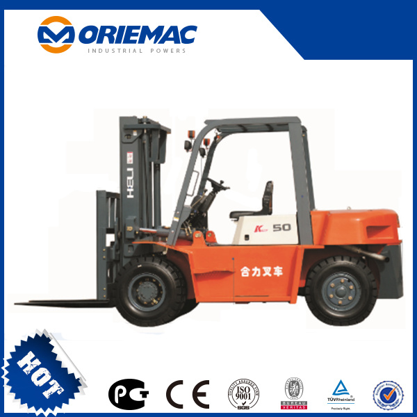 Low Price Heli 5ton Diesel Forklift Cpcd50 with Paper Roller Clip