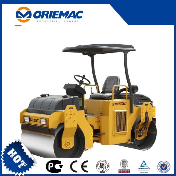 China 
                Mini-Shantui Tambor Duplo 3 Ton Rolo de estrada vibratório Sr03D
             fornecedor