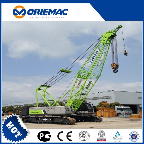 New Zoomlion 75ton Crawler Crane Zcc750h-1 with 58meters Boom