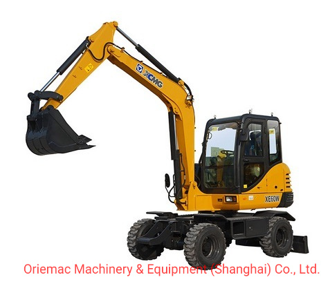 Official Manufacturer 6ton Small Wheeled Excavator Xe60wa