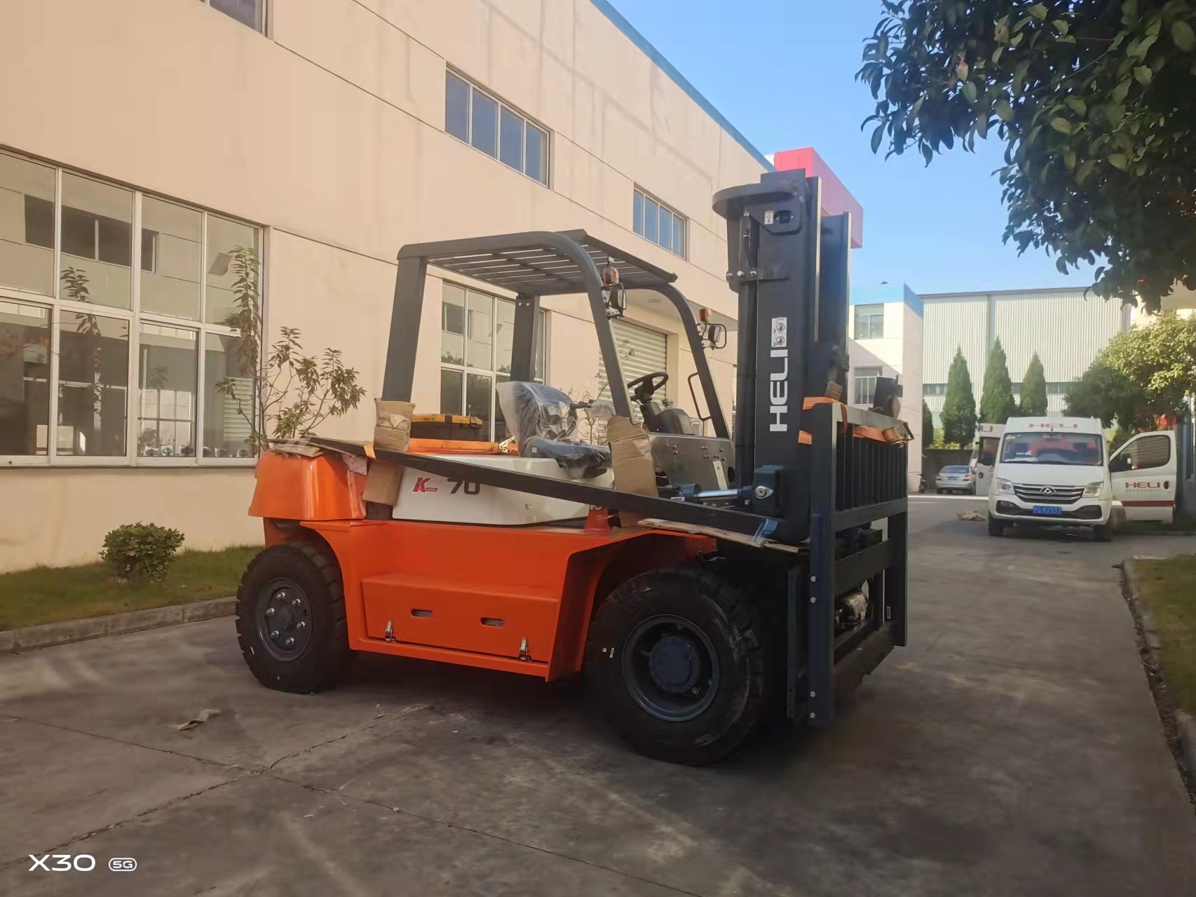 Oriemac 7ton Diesel Container Forklift Cpcd70 3m 5m 7m Lifting Forklift in UAE