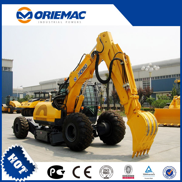 Oriemac Digging Construction Equipment 21 Ton Mini Hydraulic Wheel Excavator Xe210W