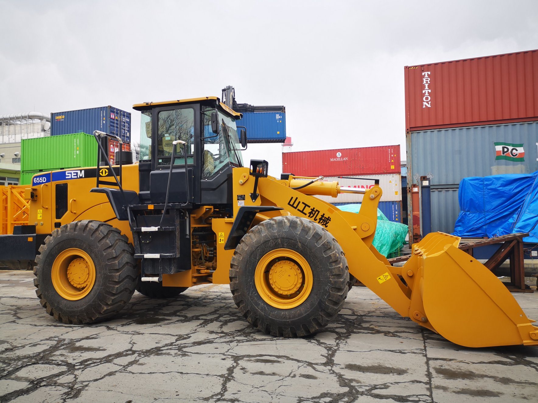 Sem655D China 5 Ton Articulated Mini Small Compact Tractor New Front End Wheel Loader