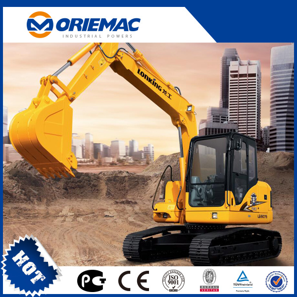 Shanghai Lonking Brand Small Excavator 7ton 8ton LG6075 Cdm6075