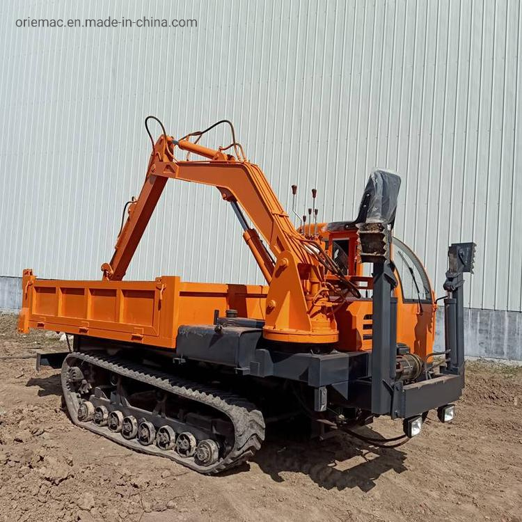 
                Td-10c transportista realiza un seguimiento de 10 Ton Crawler Carrier basurero con grúa
            