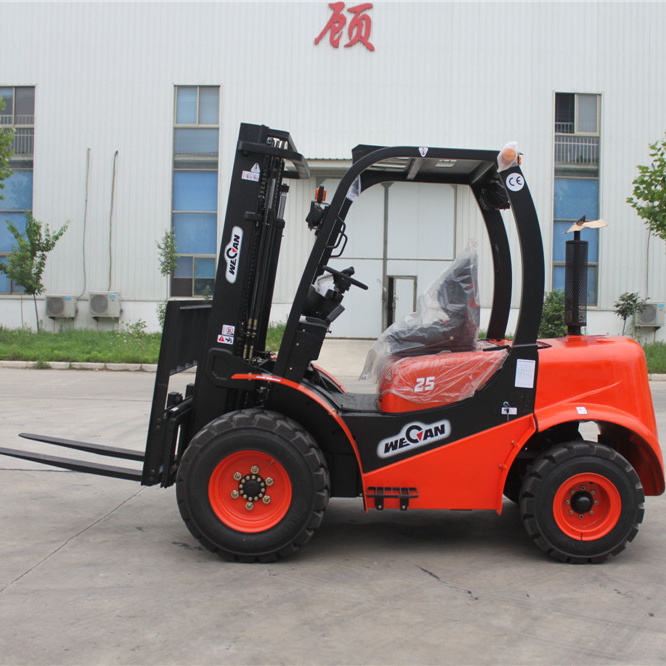 Wecan 2-2.5 Ton Diesel Forklift Cpcd25fr Rough Terrain Forklift