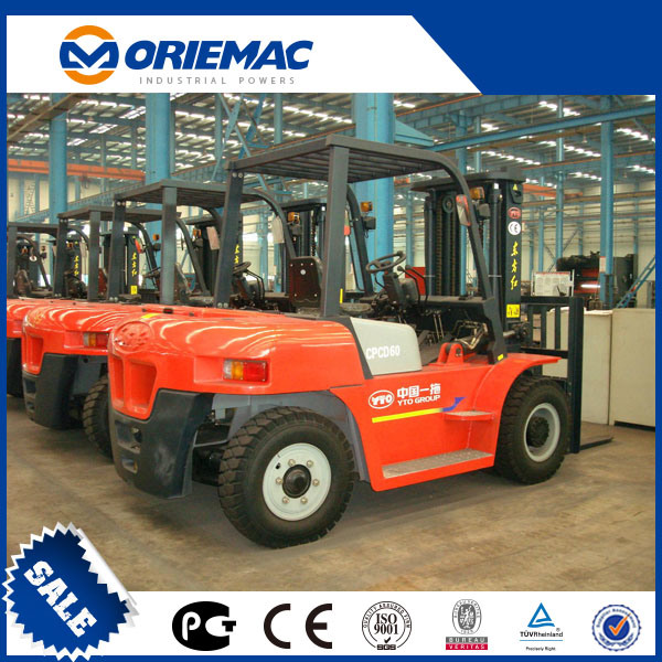 Yto 6 Ton Heavy Diesel Forklift Cpcd60A