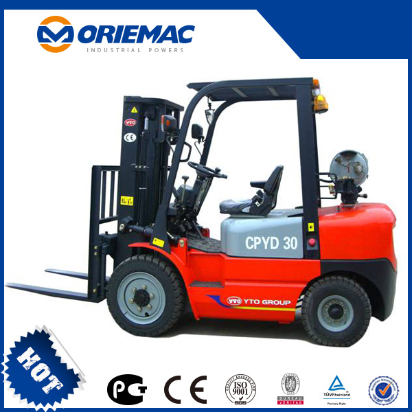 Yto Cpcd30 3ton Gasline/LPG Side Shift Forklift with Forklift Radiator