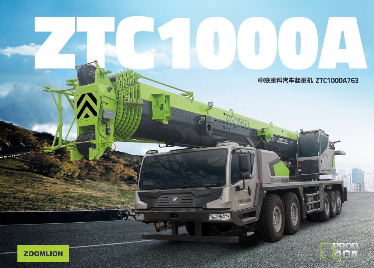 Zoomlion Heavy Truck Crane 100ton Ztc1000A763 Mobile Truck Crane in Azerbaijan