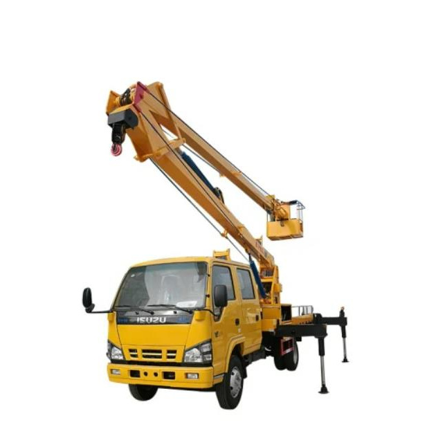 China 
                Utilizado Isuzu 4X2 trabalho aéreo de elevador de carga de 6 rodas do elevador de carga do balde Camião com plataforma
             fornecedor