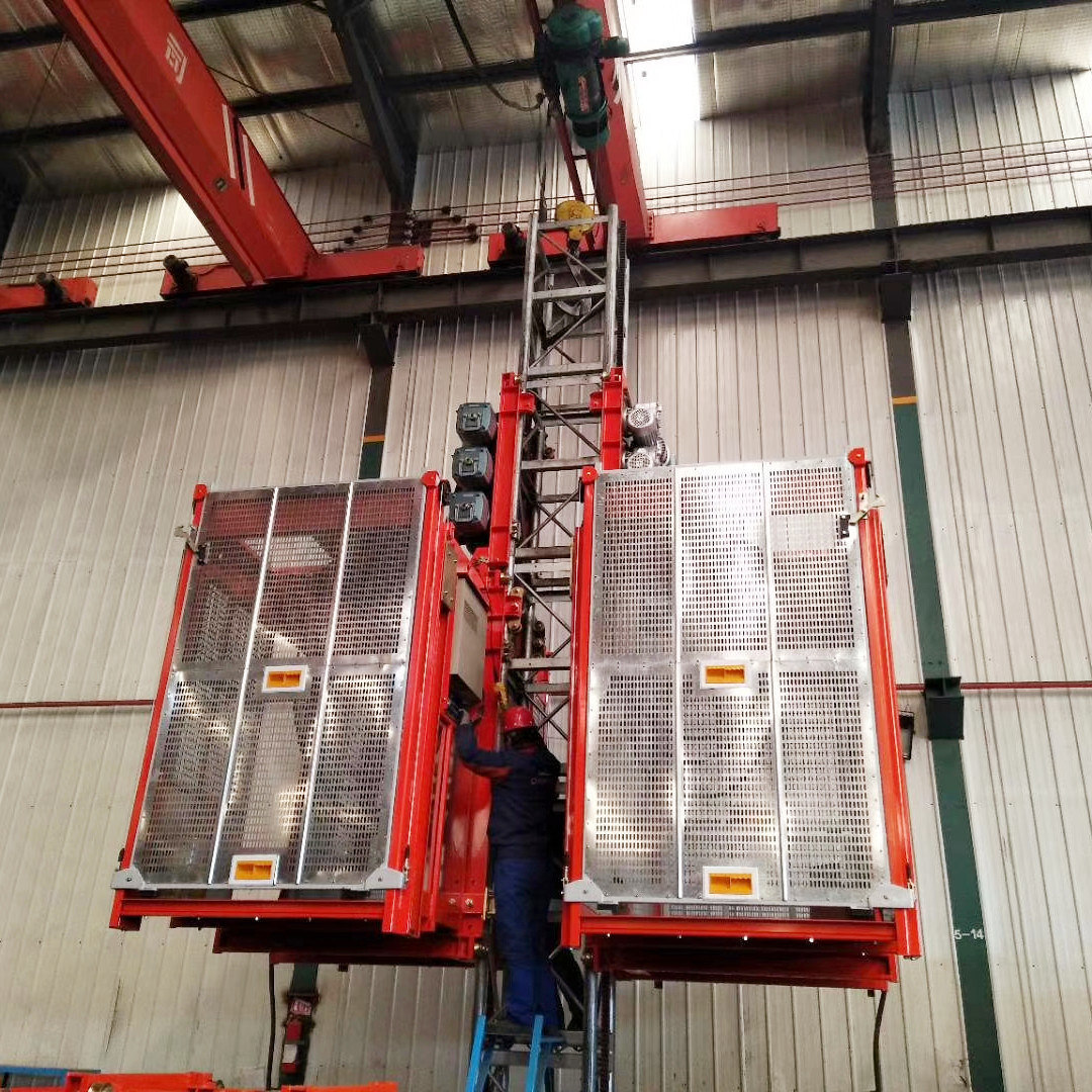 Chinese Good Quality Double Cages Construction Elevator with Good Price