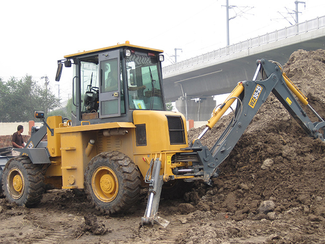 1 Cbm 2.5 Tons Loading Bucket Mini Wheel Backhoe Loader Wz30-25 to Argentina