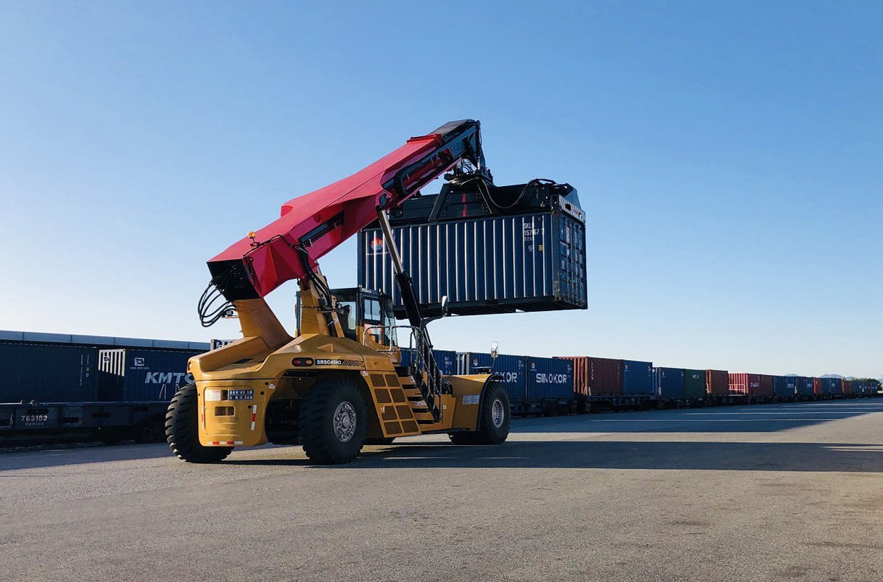 
                45 Tonnen-Port-Maschinen Container Reach Stacker Srsc45h1 Srsc45gc
            