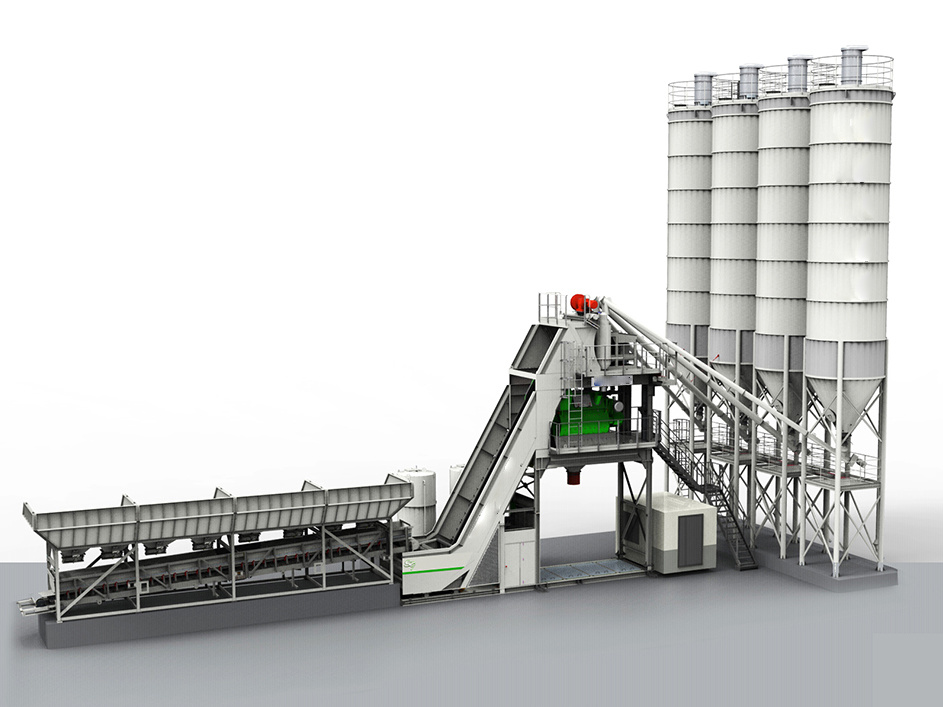 China Brand 75m3/H Ready Mixed Concrete Batching Plant Hzs75vy