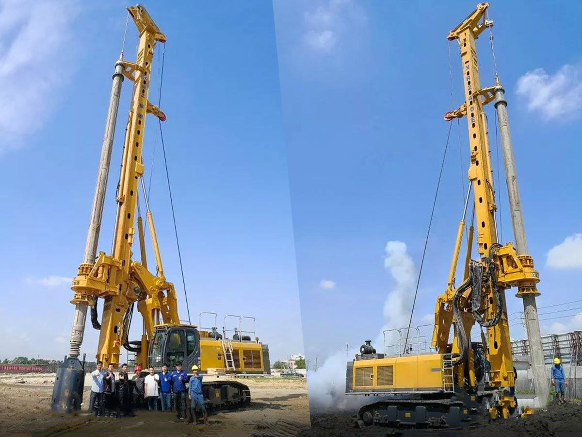 China 
                Concrete Construction Machine Xr220d Crawler Rotary Drilling Rig with High Quality
             supplier