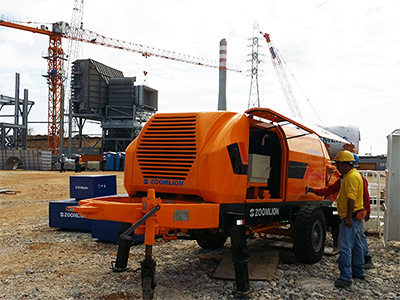 Chine 
                Machines à béton 67m3/H pompes mobiles pour remorque à béton équipement
             fournisseur