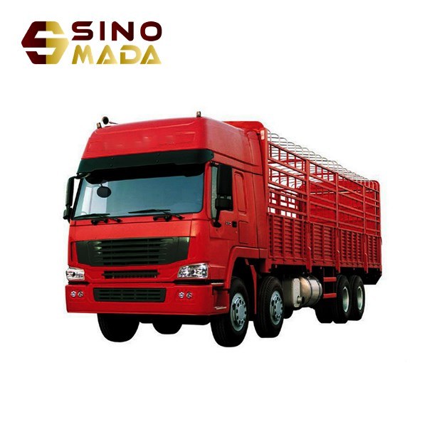 HOWO Flatbed Cargo Truck with Ladder for Construction Machine Loading