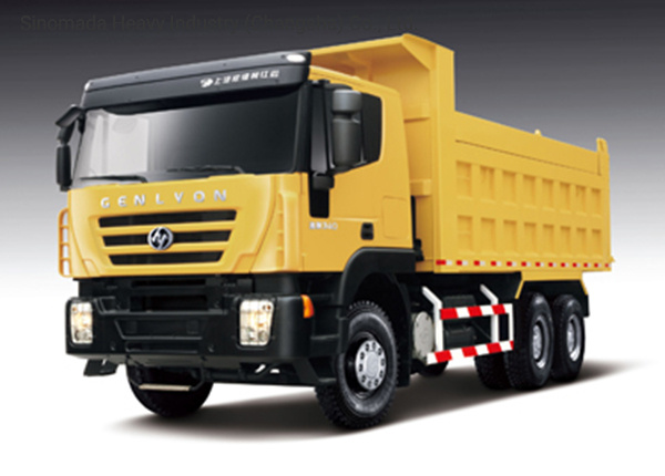 
                Hongyan 6 * 4 荷台、トラック LHD 340HP ダンプ、トラック 20cbm
            