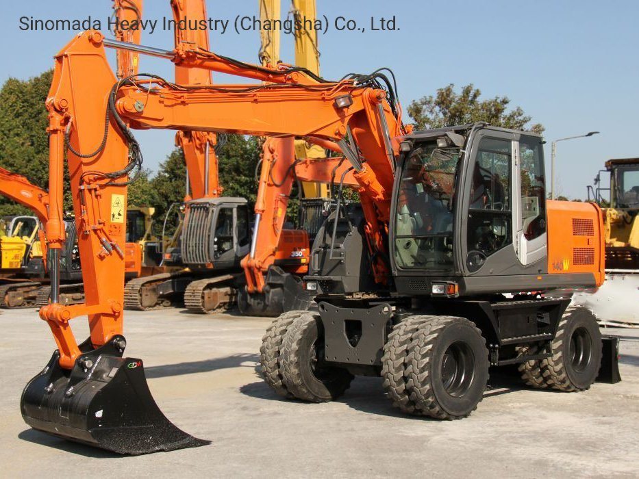 Hw140 15 Ton Wheel Excavator with Grab & Hydraulic Hammer