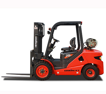 LPG Forklift LG25glt with 2.5ton Rated Load 48kw/2700rpm Engine Power