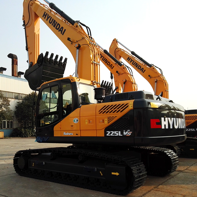 Official Hyundai 225lvs Hydraulic Crawler Excavator 22.5ton Excavators Low Price for Sale
