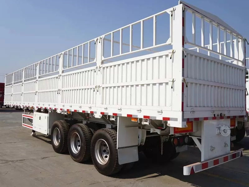 Popular Customized Produce 3 Axle Open Top Semi Trailer 50 Ton with Corrugated Sheet Metal