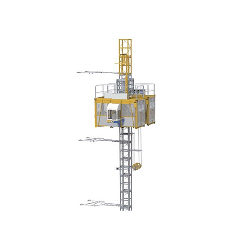 Sc200 Lifting The Elevator Double Cage Storage Building Hoist Price