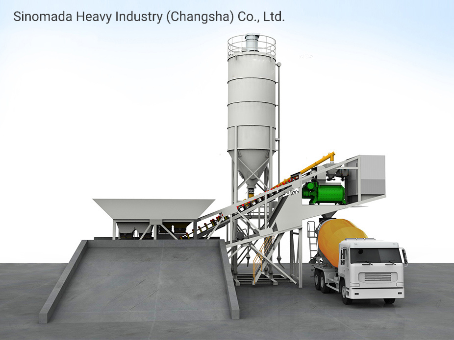 China 
                Kleine Mini Beton Batching Plant 35cbm/H Hzs35 met Cement Silo
             leverancier