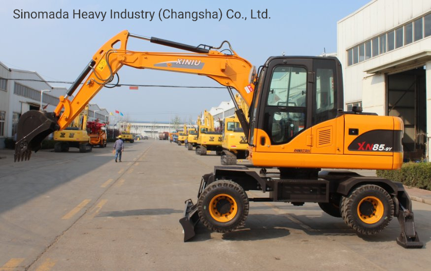 Xiniu Hydraulic Wheel Excavator 8 Ton Xn85-9X for Sale