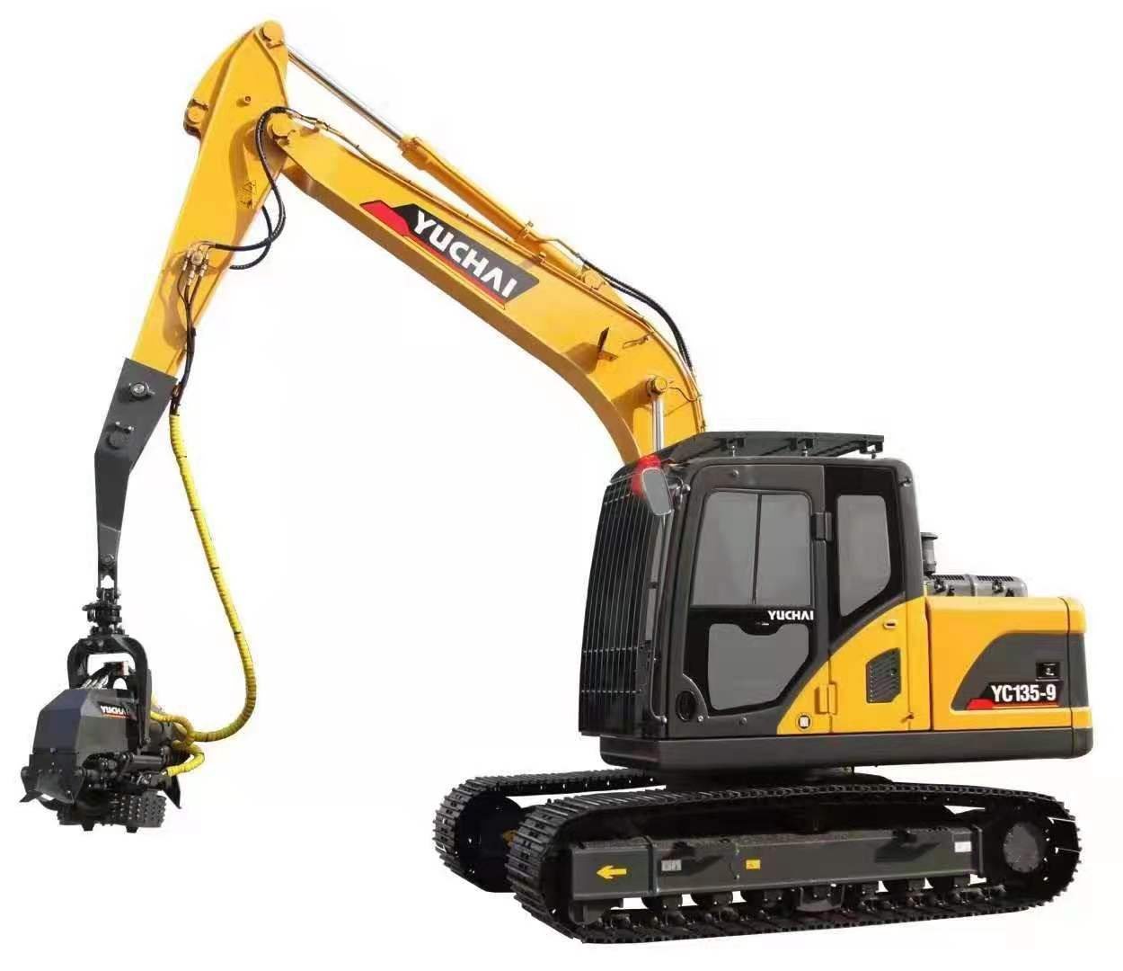 China 
                Yuchai 油圧ショベルログ林業用機械ログクレーン 350mm~600mm ツリーハーベスタ
             on sale