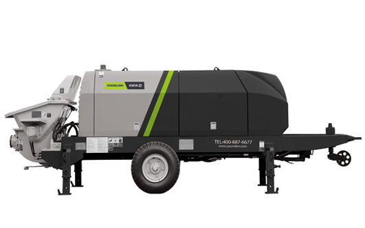 Zoomlion High Performance 118kw Trailer Concrete Pump Withdual Pump Dual Circuit Hydraulic System