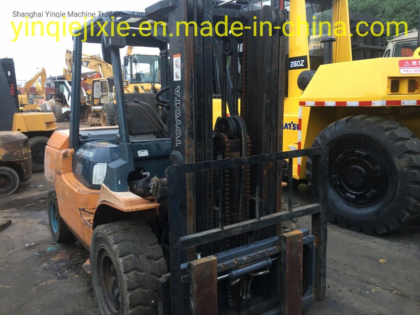 Japan Toyota Mast Forklift Capacity 5tons with Side-Shift