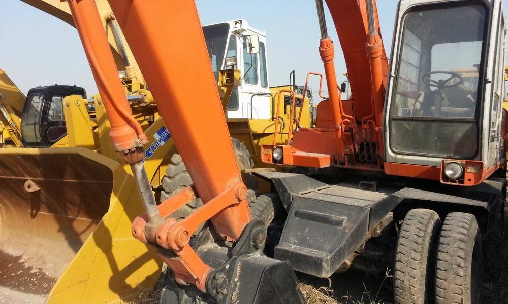 Used Excavator, Used Hitachi Excavator Ex100wd-1 Wheel Excavator for Sale