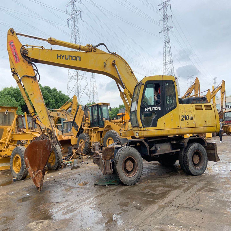 China 
                Gebruikte Hyundai 210-graafmachine op banden met goede conditie in laag Prijs voor Hot Sale
             leverancier