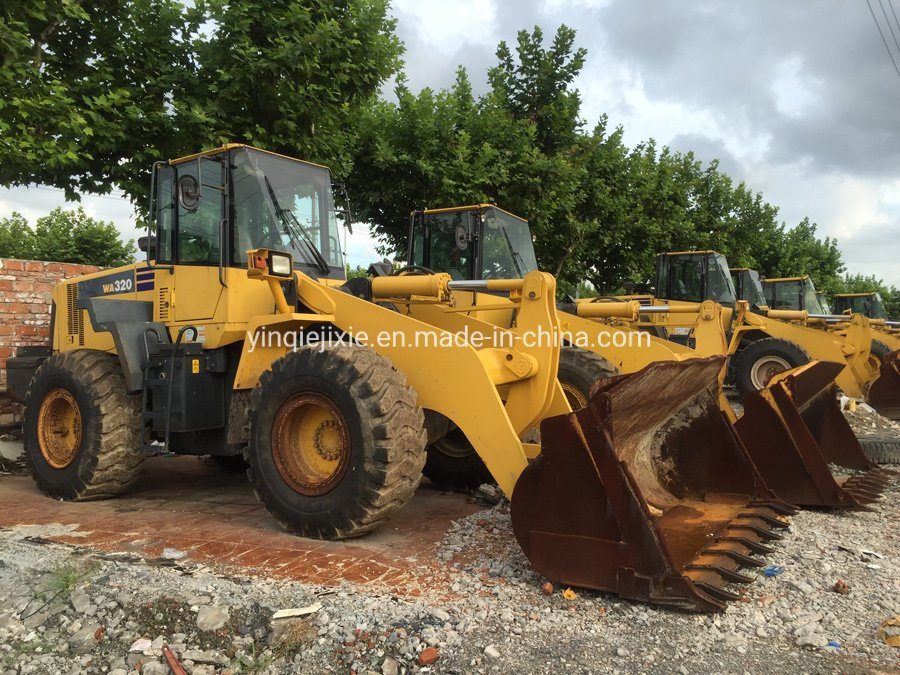 
                중고 로더 Komatsu Wa320 Payloader는 Komatsu Front End Loader를 사용했습니다 Komatsu 휠 로더를 사용했습니다
            