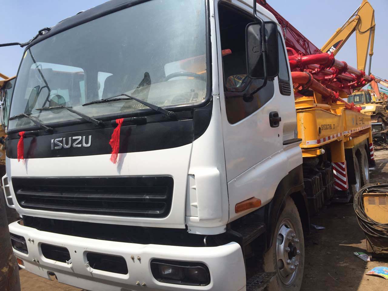 China 
                Gebruikt Sany 37m op truck gemonteerd Conrete Pump Isuzu-chassis
             leverancier