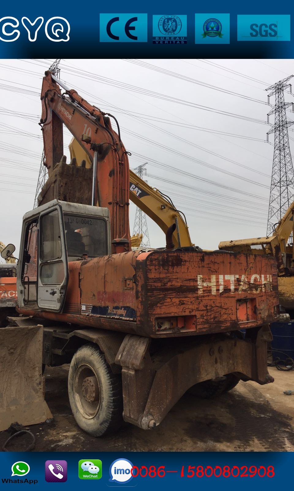 
                Excavatrice à roues utilisé Hitachi EX160WD Excavatrice à roues, le Japon utilisé
            