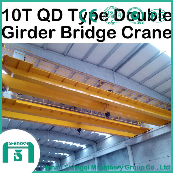 2016 Qd Model Overhead Crane with Hook Capacity 10 Ton