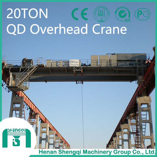 2016 Qd Model Overhead Crane with Hook Capacity 20/5 Ton