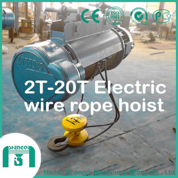2016 Shengqi 2-3-5-10-15-20 Ton Electric Wire Rope Hoist
